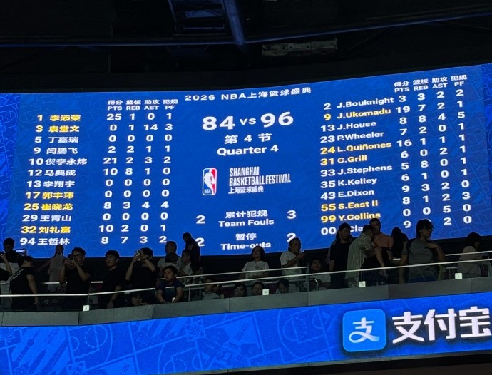 俱乐部友谊赛上海84-96不敌G联赛联队 李添荣25分&偰李永炜21分
